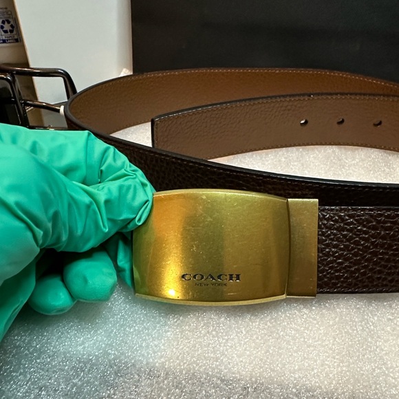 Coach Other - Coach reversible Brown/dark brown Leather Belt with Gold Buckle…